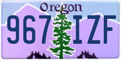 OR license plate 967IZF