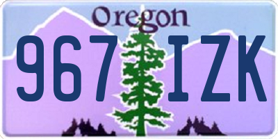 OR license plate 967IZK