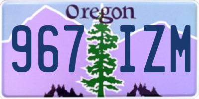 OR license plate 967IZM