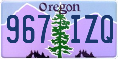 OR license plate 967IZQ