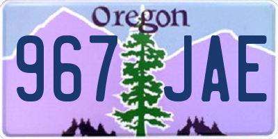 OR license plate 967JAE