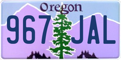 OR license plate 967JAL