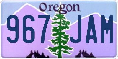 OR license plate 967JAM