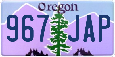 OR license plate 967JAP