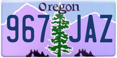 OR license plate 967JAZ