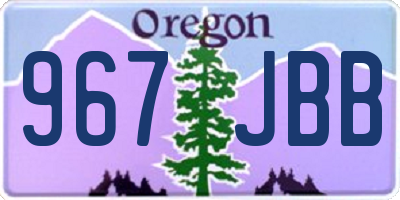 OR license plate 967JBB