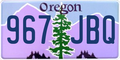 OR license plate 967JBQ