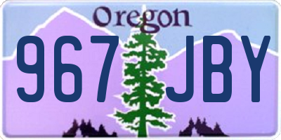 OR license plate 967JBY