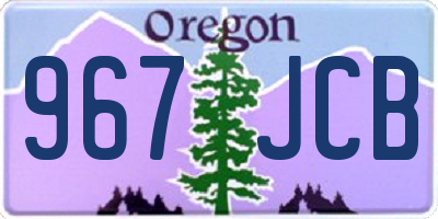 OR license plate 967JCB