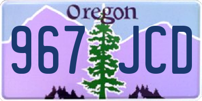 OR license plate 967JCD