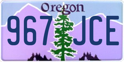 OR license plate 967JCE