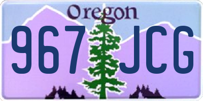 OR license plate 967JCG