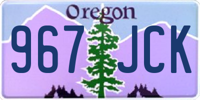 OR license plate 967JCK