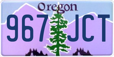 OR license plate 967JCT