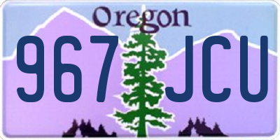 OR license plate 967JCU