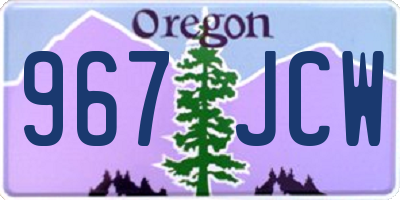OR license plate 967JCW