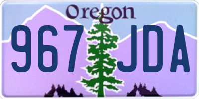 OR license plate 967JDA