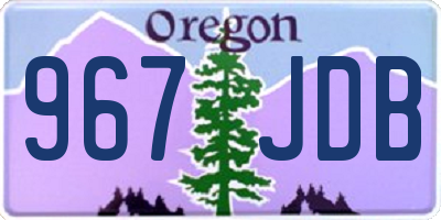OR license plate 967JDB