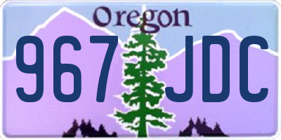 OR license plate 967JDC