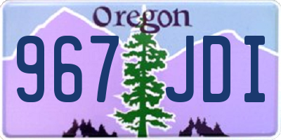 OR license plate 967JDI