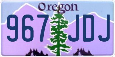 OR license plate 967JDJ