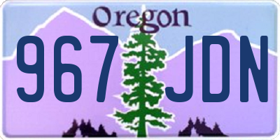 OR license plate 967JDN