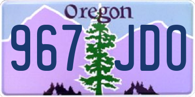 OR license plate 967JDO