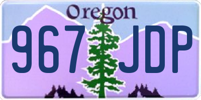 OR license plate 967JDP