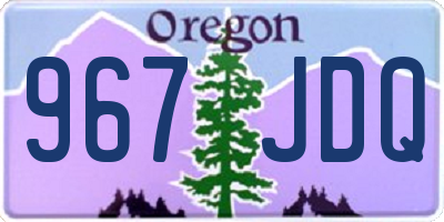 OR license plate 967JDQ