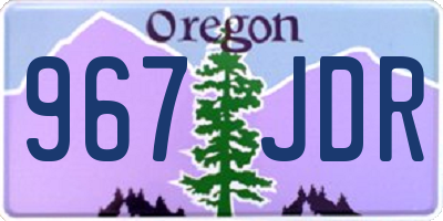 OR license plate 967JDR