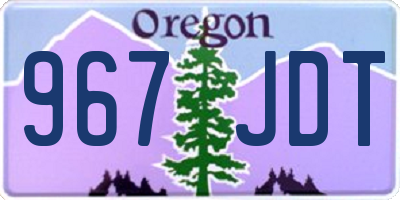 OR license plate 967JDT
