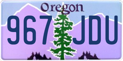 OR license plate 967JDU