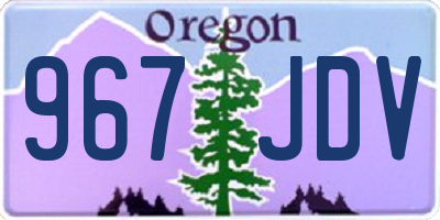 OR license plate 967JDV