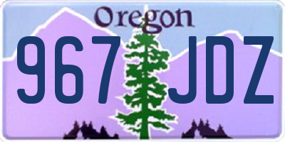 OR license plate 967JDZ