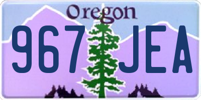 OR license plate 967JEA