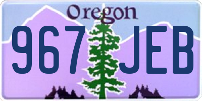 OR license plate 967JEB