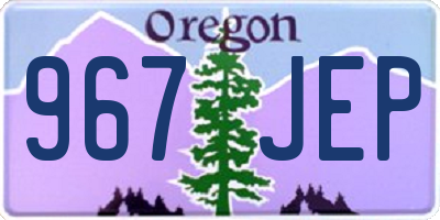 OR license plate 967JEP