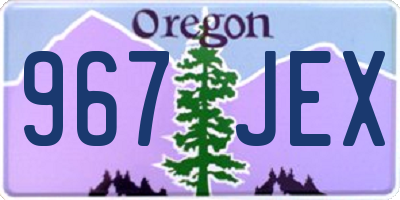 OR license plate 967JEX