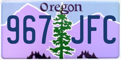 OR license plate 967JFC