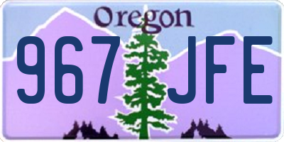 OR license plate 967JFE