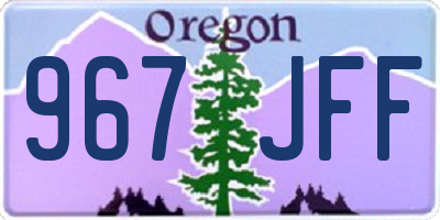 OR license plate 967JFF