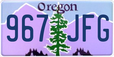 OR license plate 967JFG