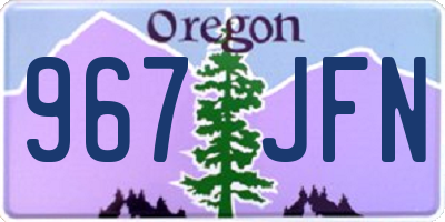 OR license plate 967JFN