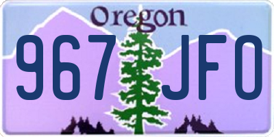 OR license plate 967JFO