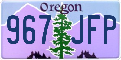 OR license plate 967JFP