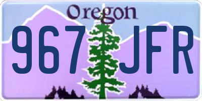 OR license plate 967JFR