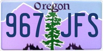 OR license plate 967JFS