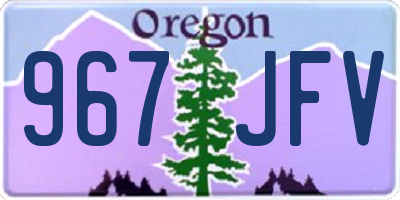 OR license plate 967JFV