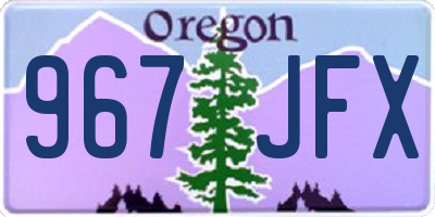 OR license plate 967JFX