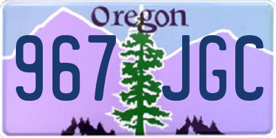 OR license plate 967JGC